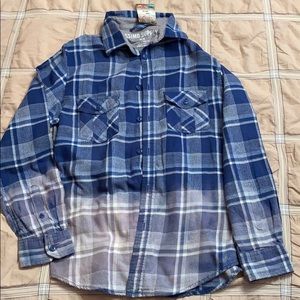 blue plaid long sleeve